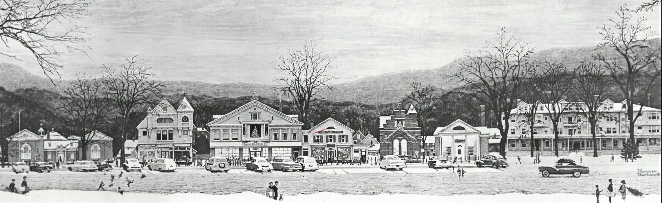 Norman Rockwell Painting of Home Town